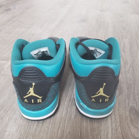 Nike Air Jordan 3 Retro GS Rio Teal Black 441140-018 Youth 6.5Y Shoes Sneakers - Picture 5 of 14